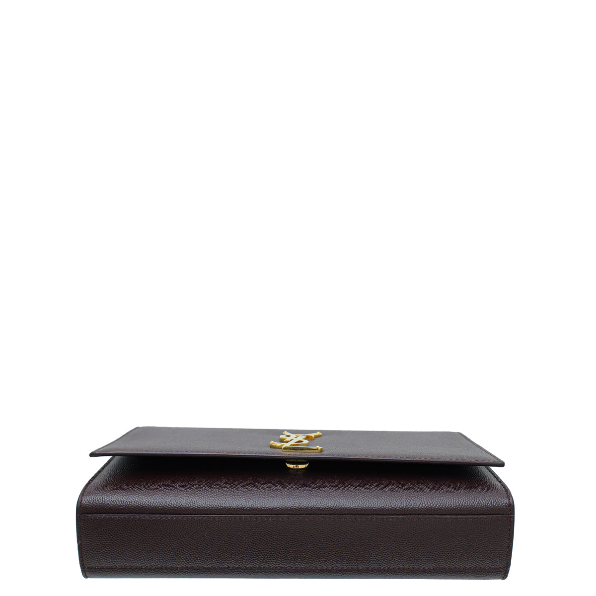 YSL Burgundy Monogram Kate Medium Chain Bag