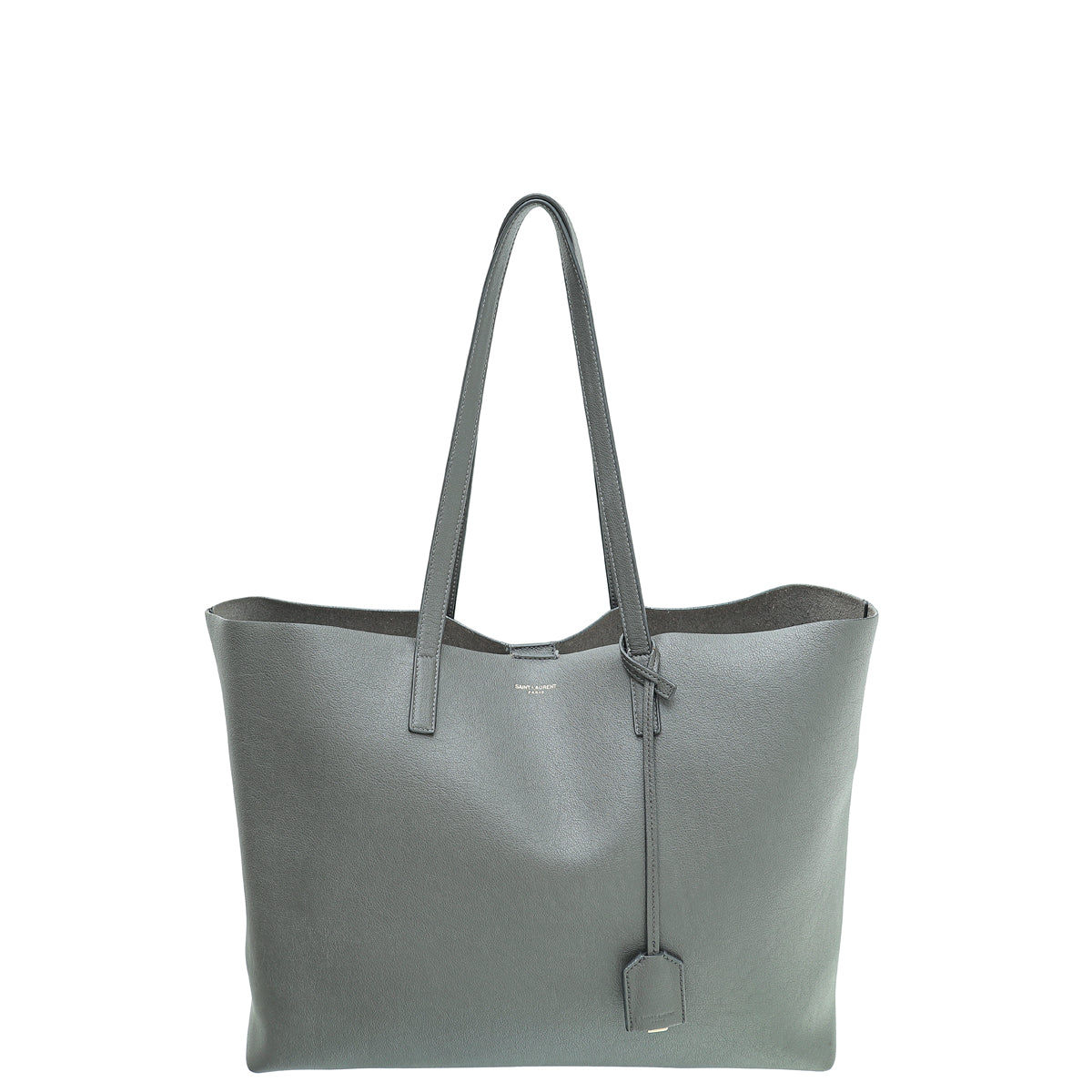 YSL Storm Gray E/W Shopping Tote Large Bag