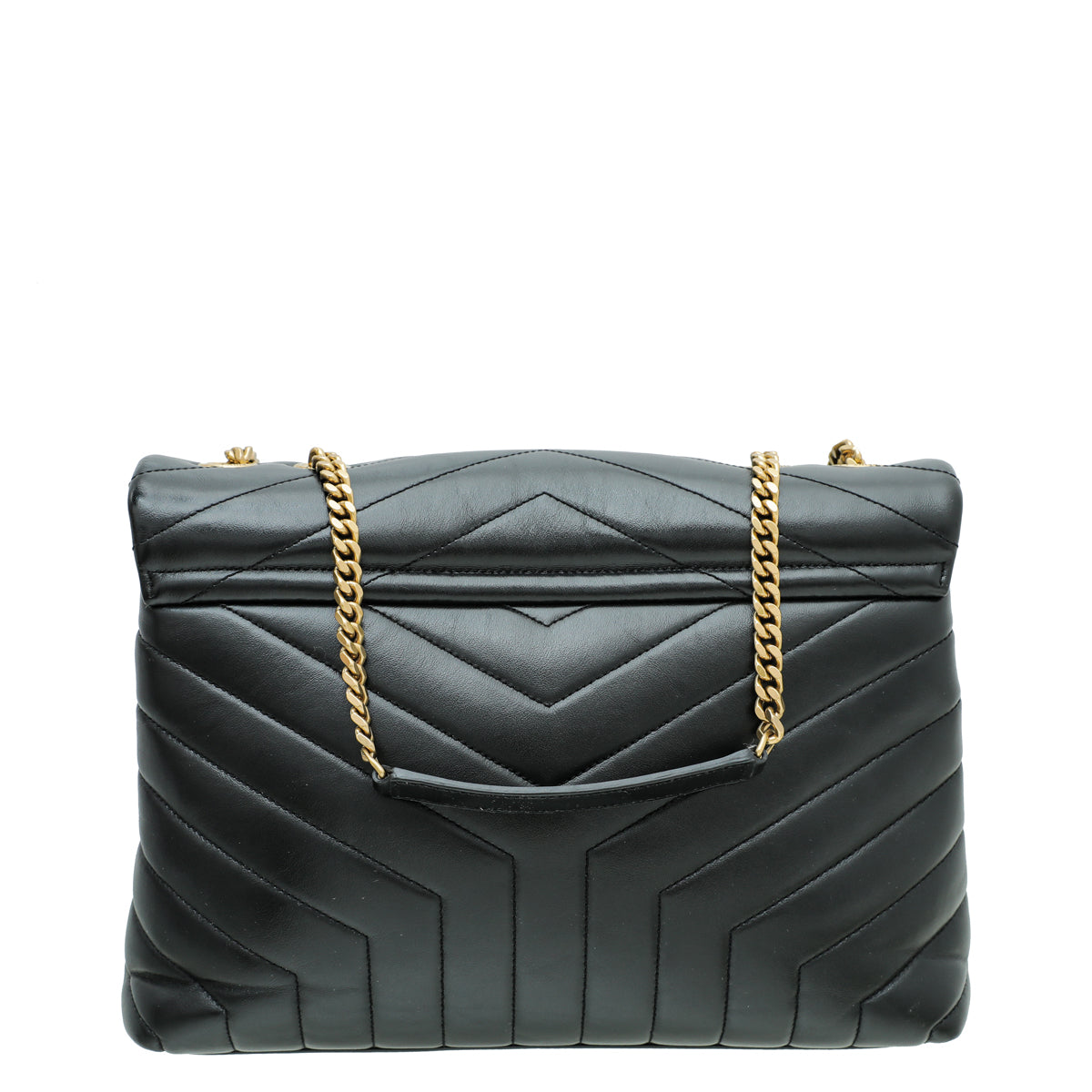 YSL Black Loulou Medium Flap Chain Bag