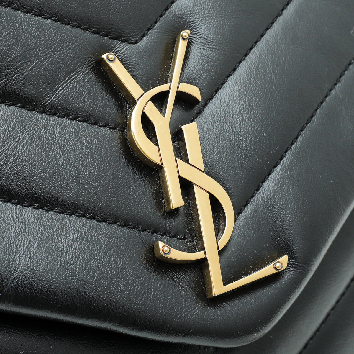 YSL Black Loulou Medium Flap Chain Bag