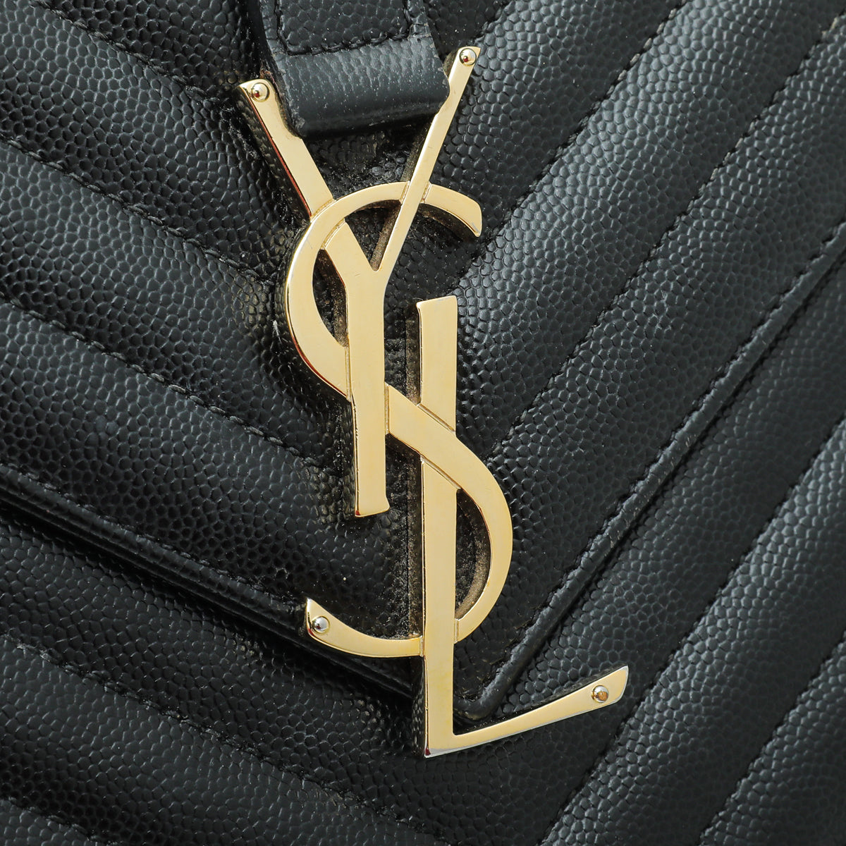 YSL Black Monogram Satchel Large Bag