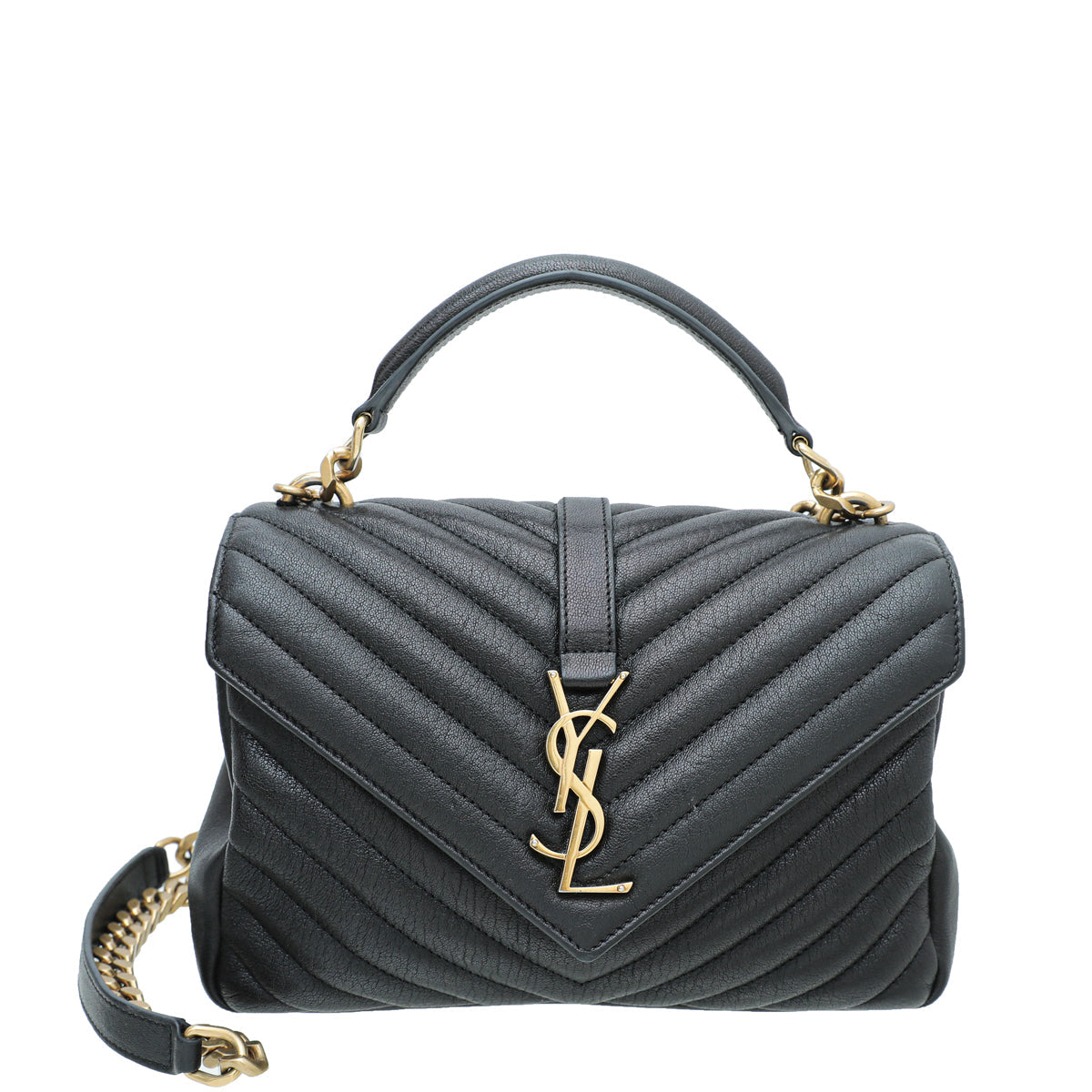 YSL Black Monogram College Medium Bag