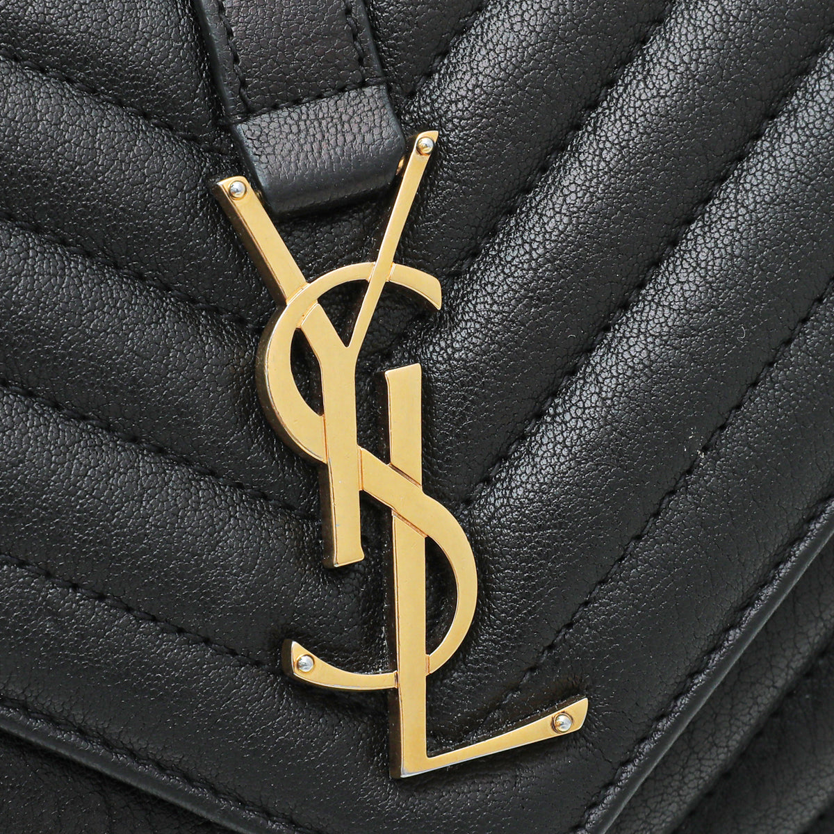 YSL Black Monogram College Medium Bag