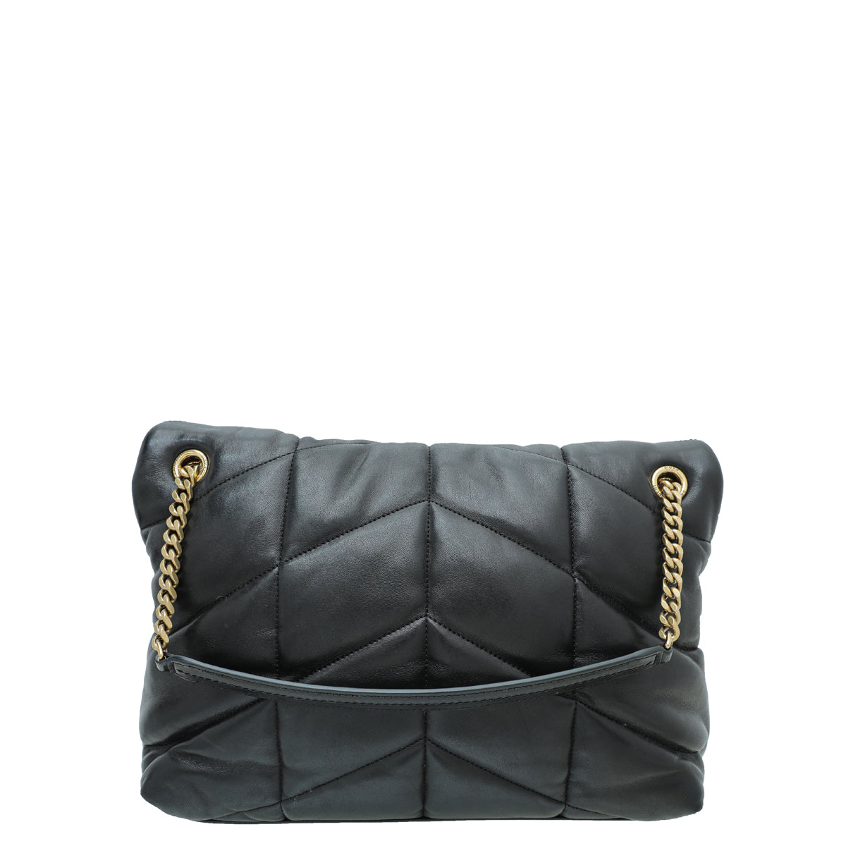 YSL Black Loulou Puffer Large Flap Chain Bag