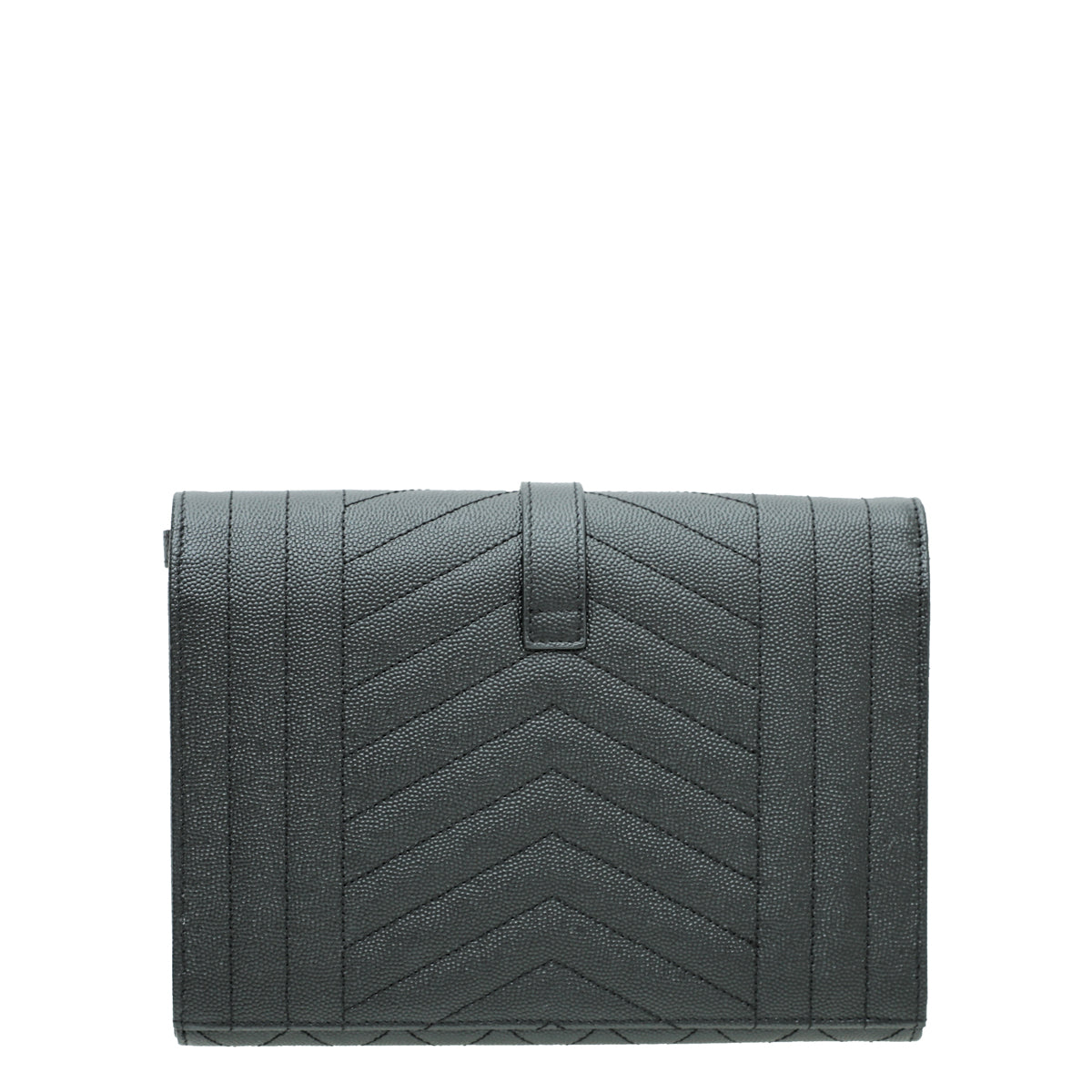 YSL Black Monogram Envelope Flap Mix Quilted Pouch