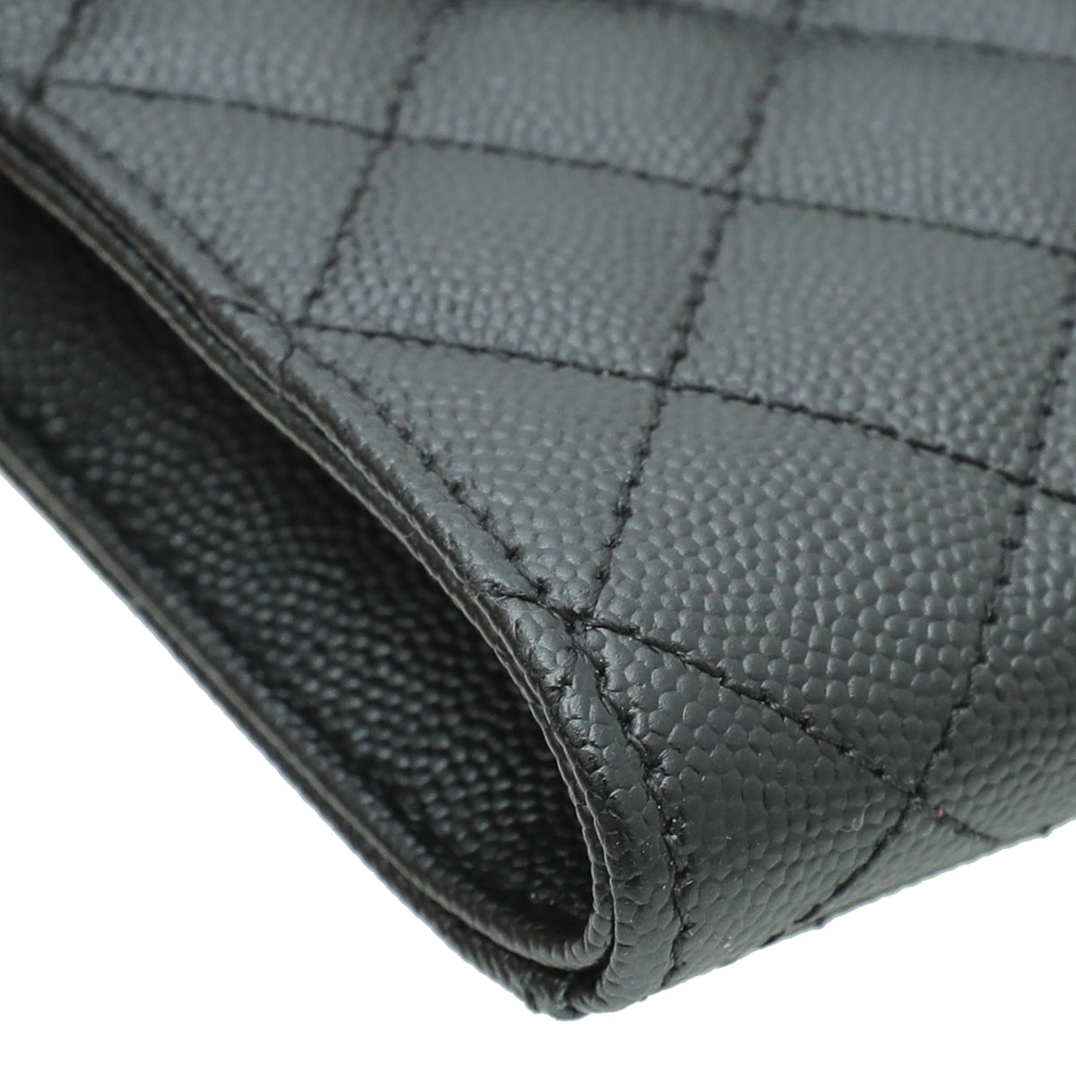 YSL Black Monogram Envelope Flap Mix Quilted Pouch