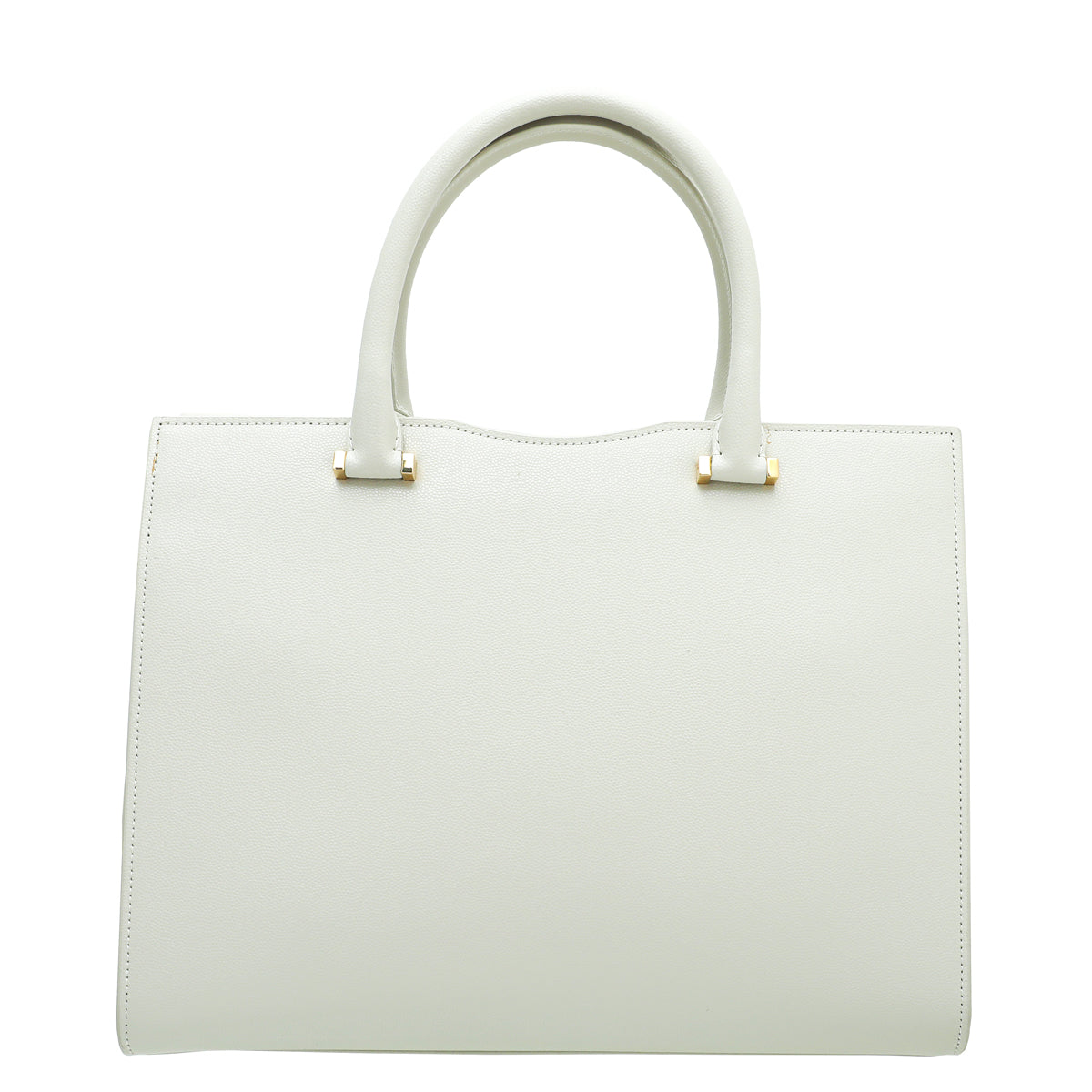 YSL Vintage Blanc Uptown Medium Tote Large Bag