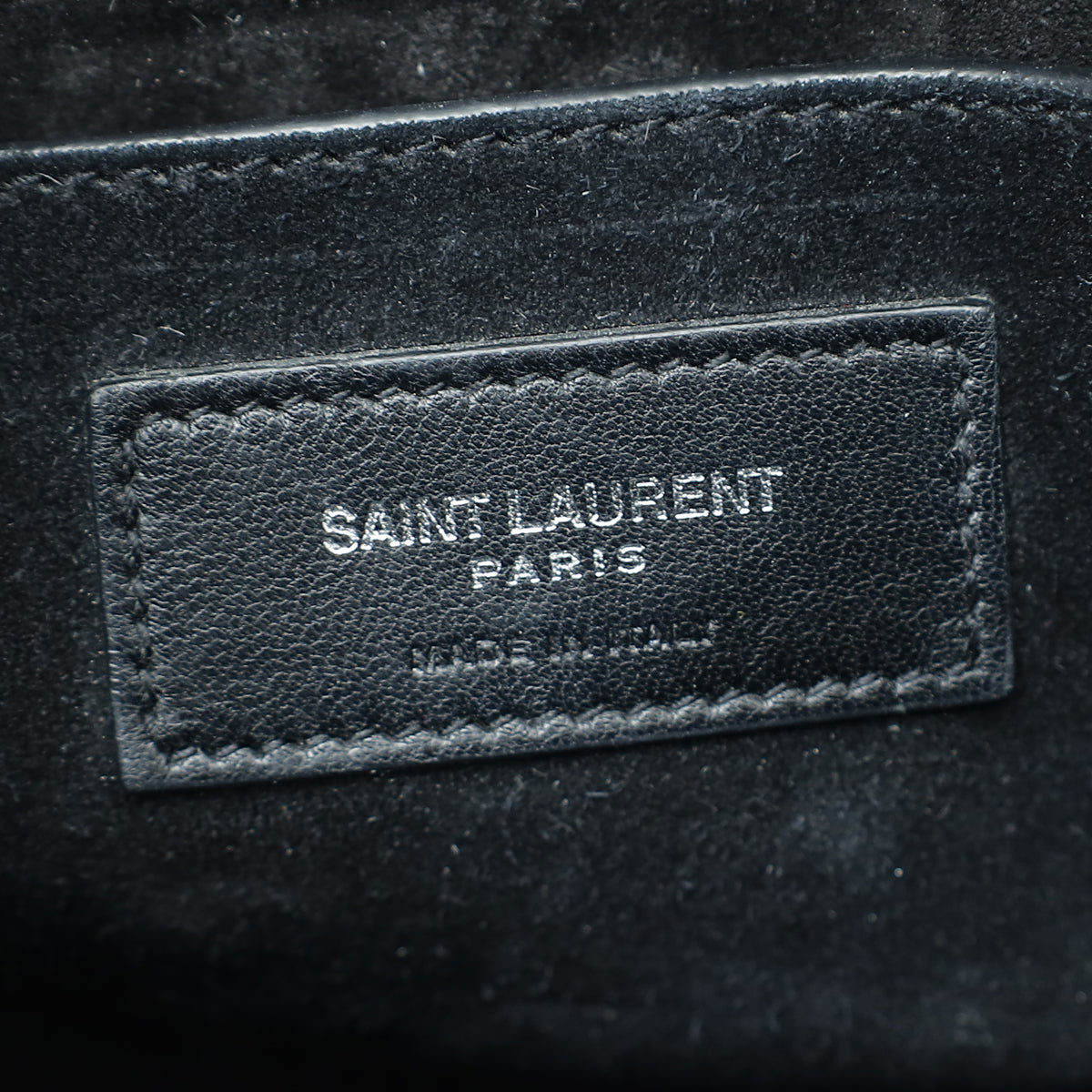 YSL Black Croco Embossed Sunset Medium Bag