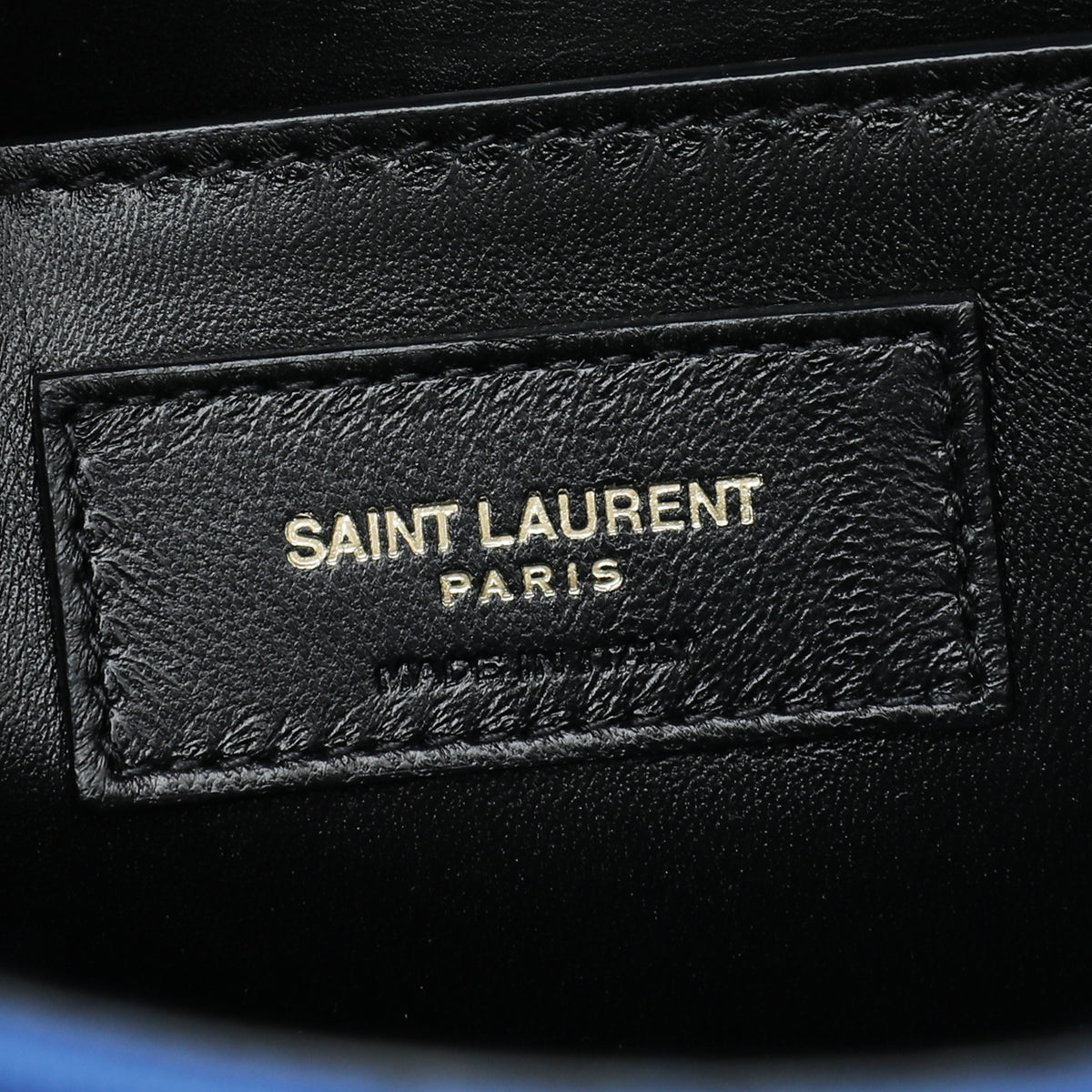 YSL Blue Jersey Jamie "Carre Rive Gauche" Medium Bag