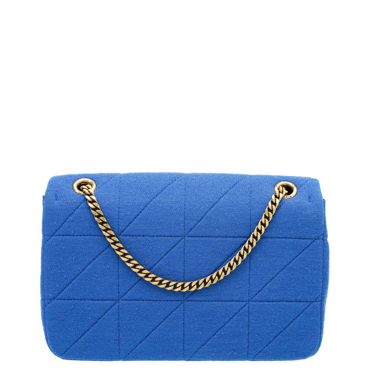 YSL Blue Jersey Jamie "Carre Rive Gauche" Medium Bag