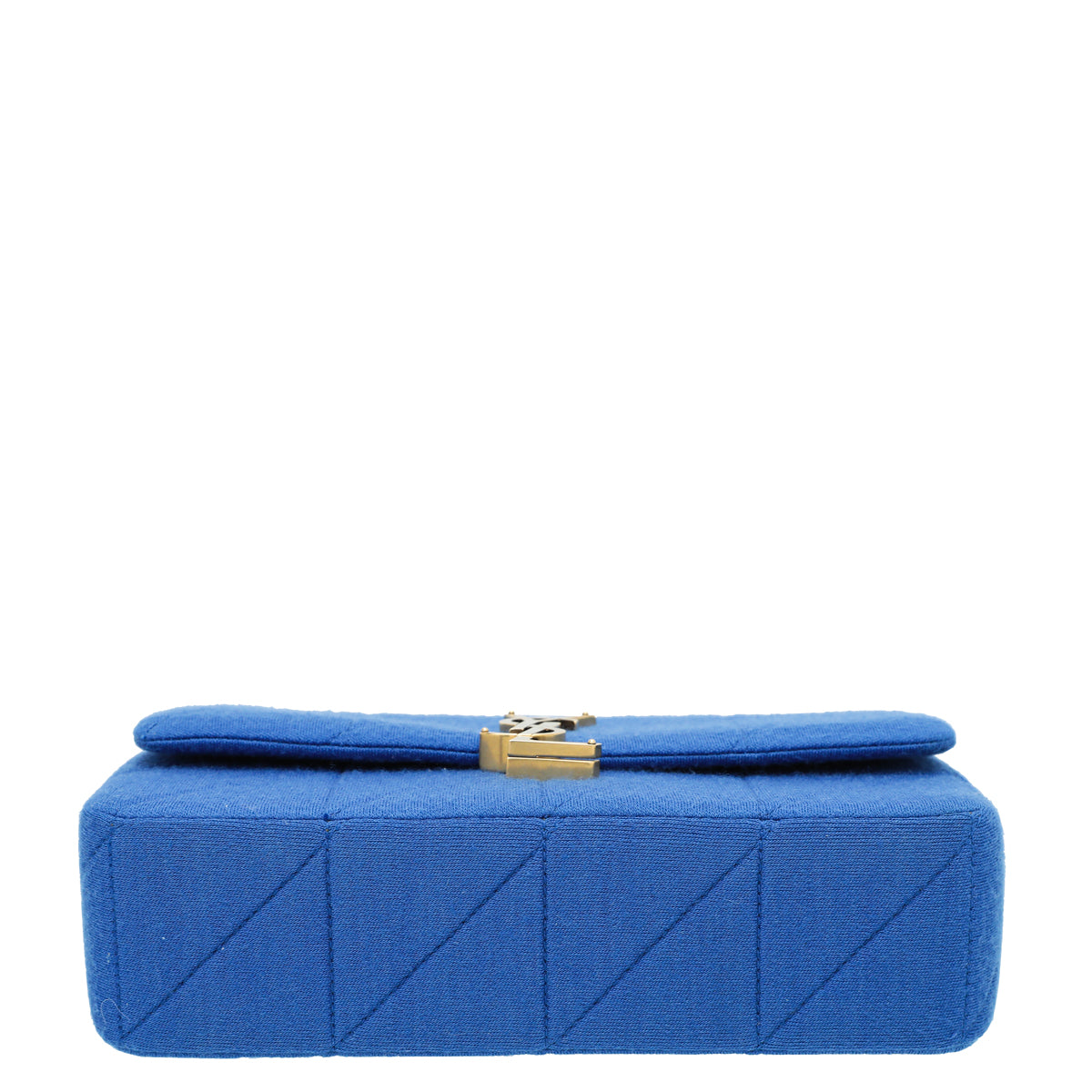 YSL Blue Jersey Jamie "Carre Rive Gauche" Medium Bag