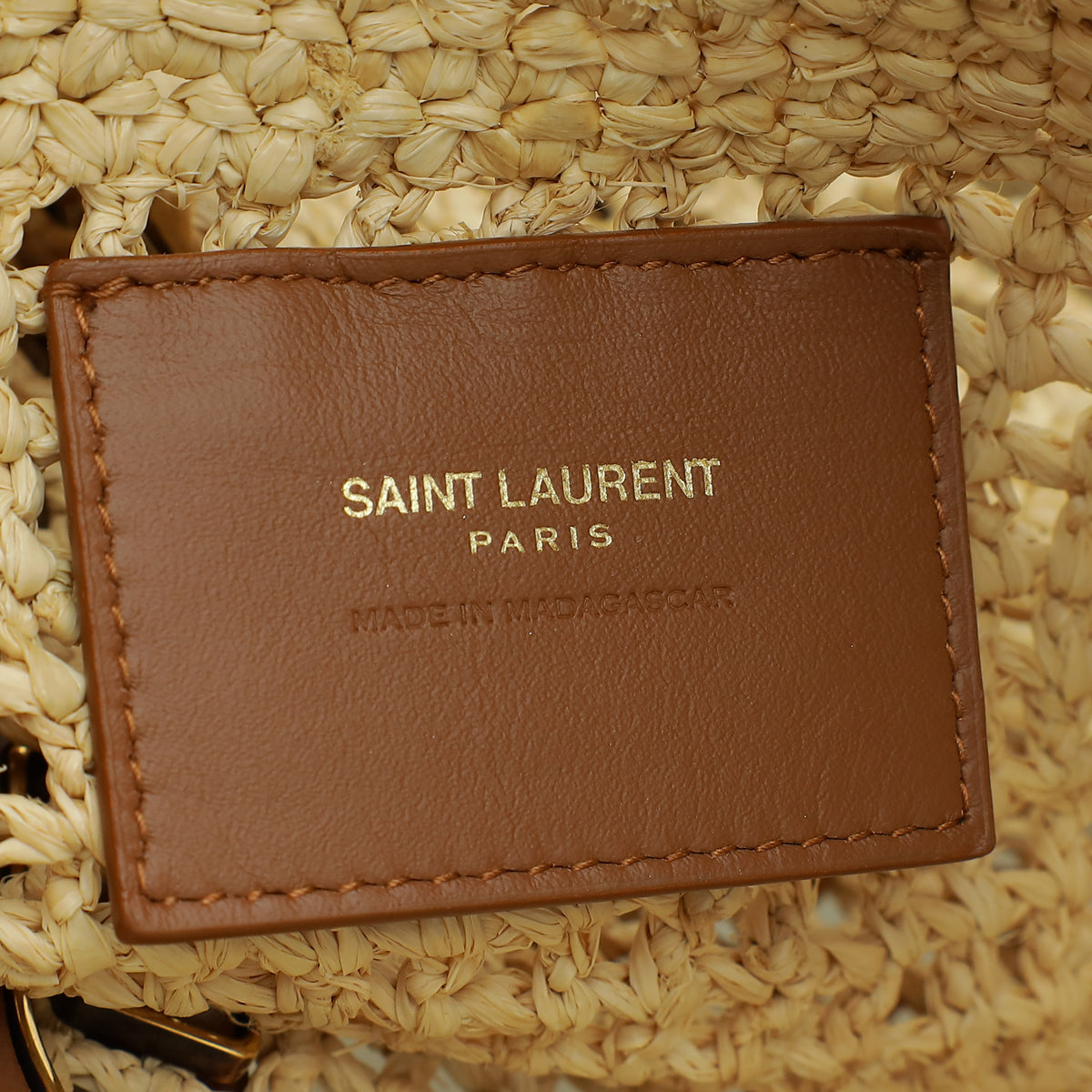 YSL Bicolor ICARE IN RAFFIA Maxi Shopping Tote Bag