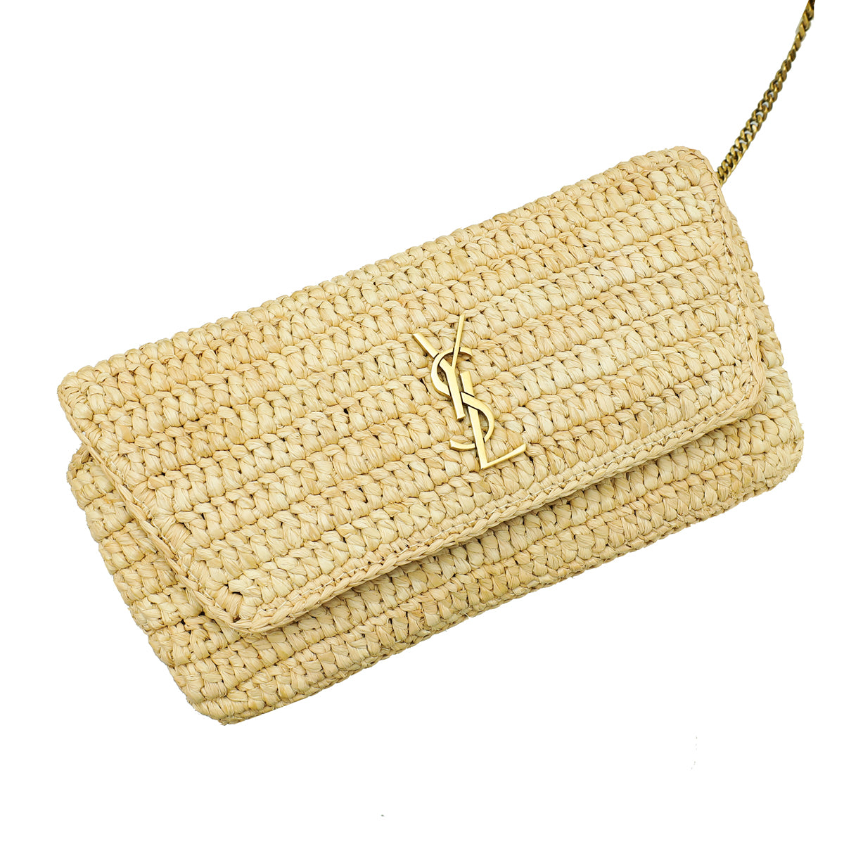 YSL Bicolor ICARE IN RAFFIA Maxi Shopping Tote Bag