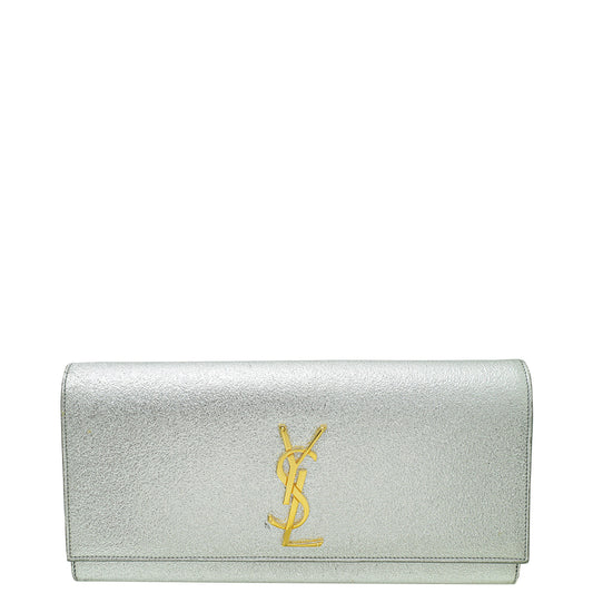 YSL Silver Monogram Classic Cassandre Clutch