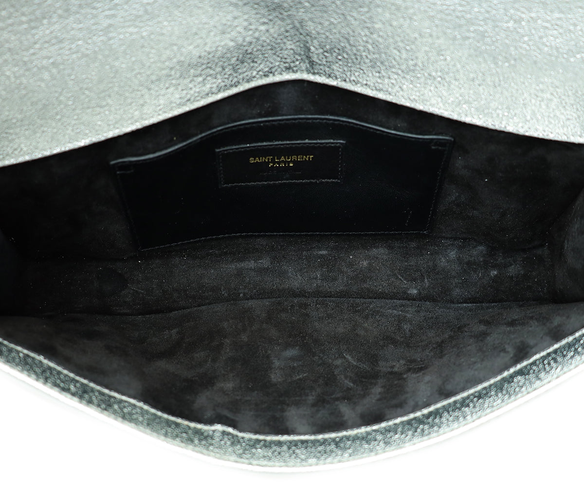 YSL Silver Monogram Classic Cassandre Clutch