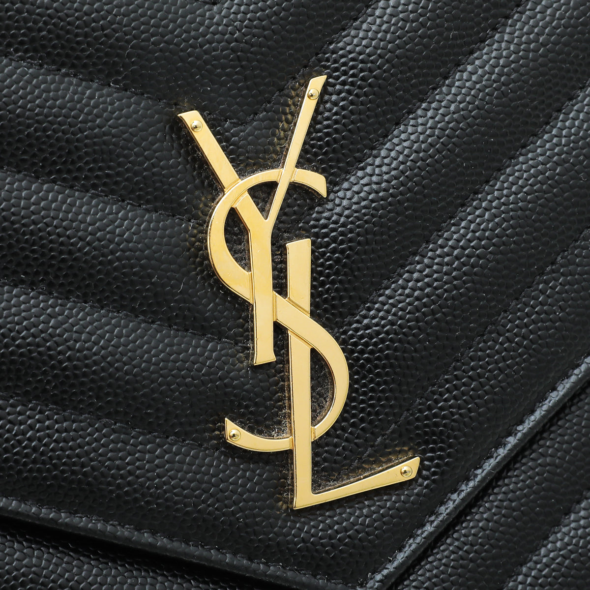 YSL Black Monogram Cassandre Flap Pouch