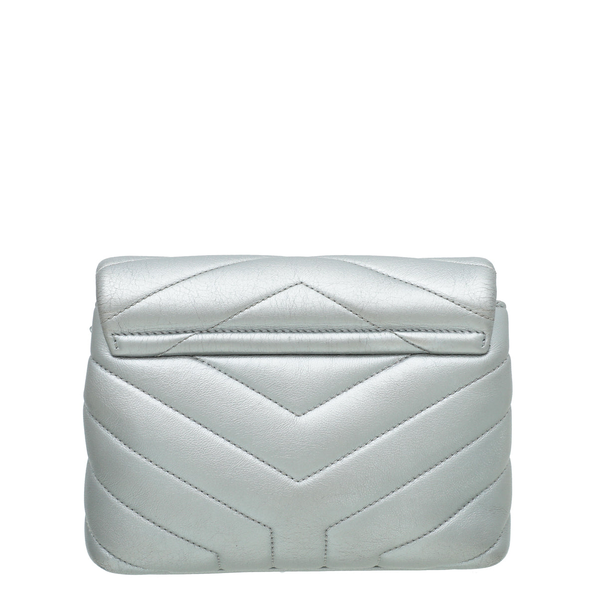 YSL Metallic Grey LouLou Toy Bag