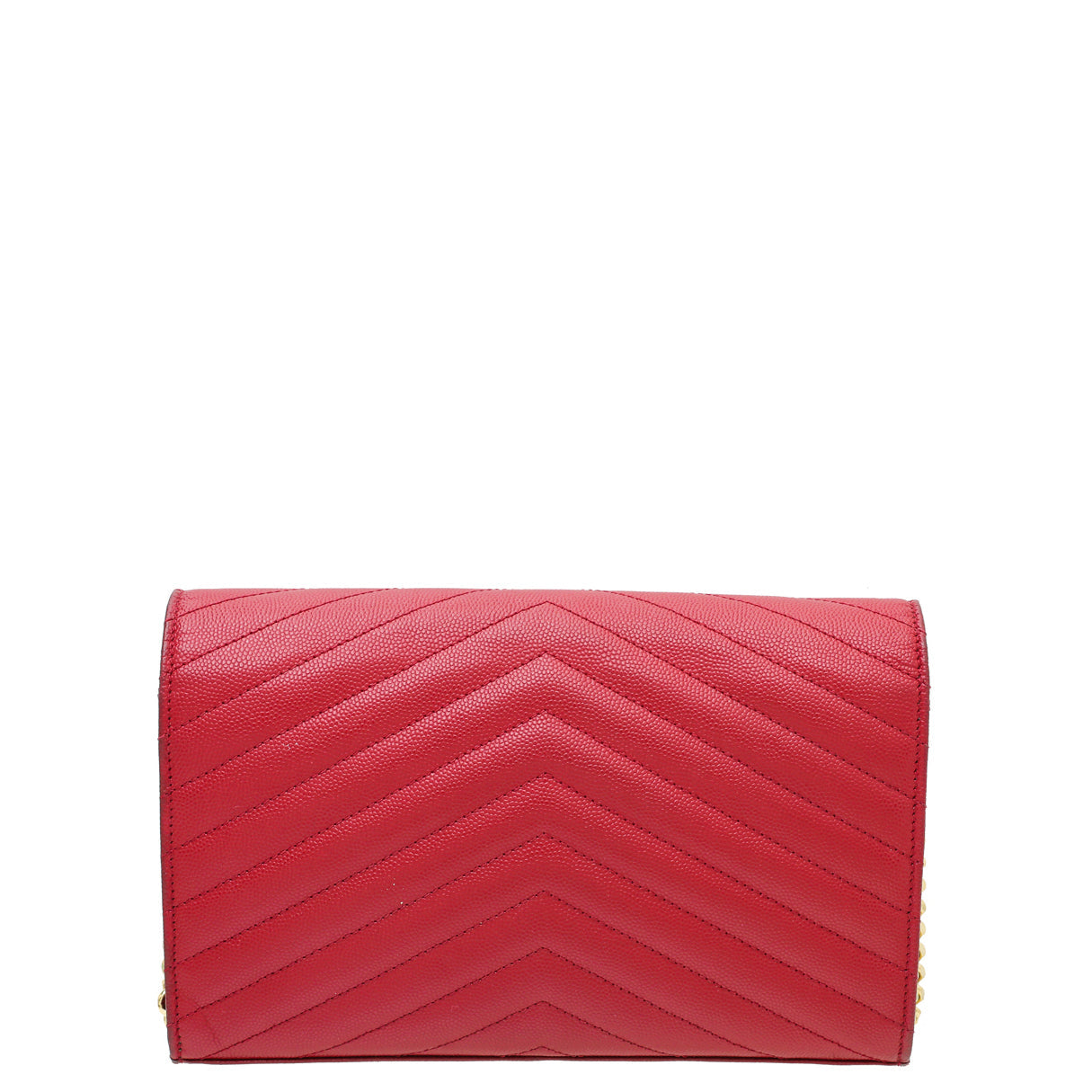 YSL Red Monogram Cassandre Chain Wallet