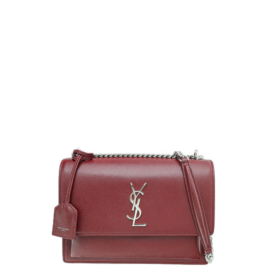 YSL Burgundy Sunset Medium Bag