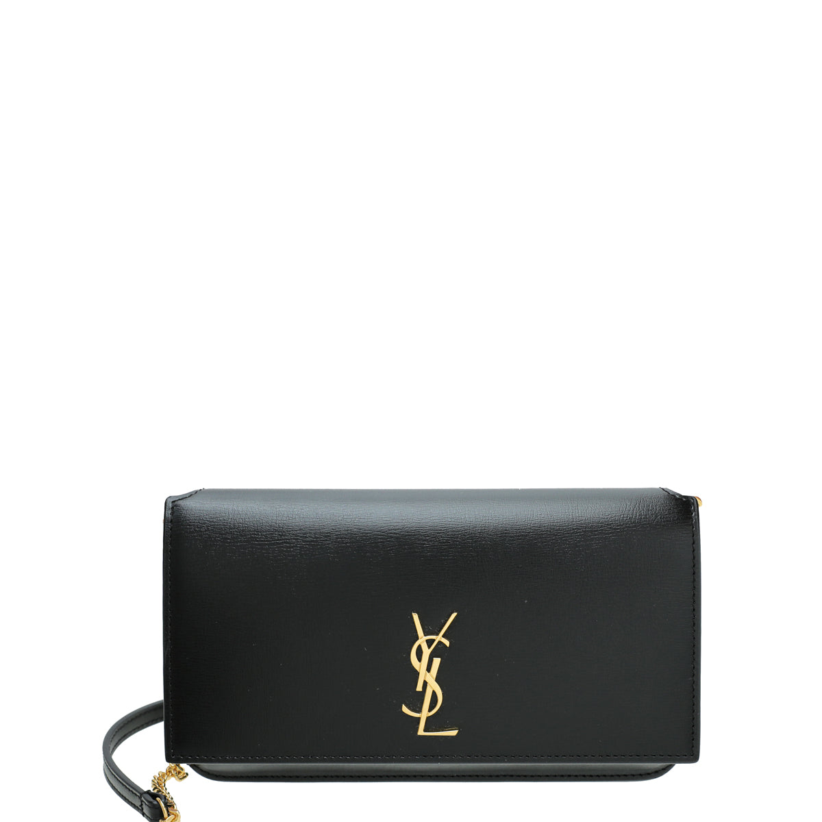 YSL Black Monogram Chain Crossbody Phone Holder