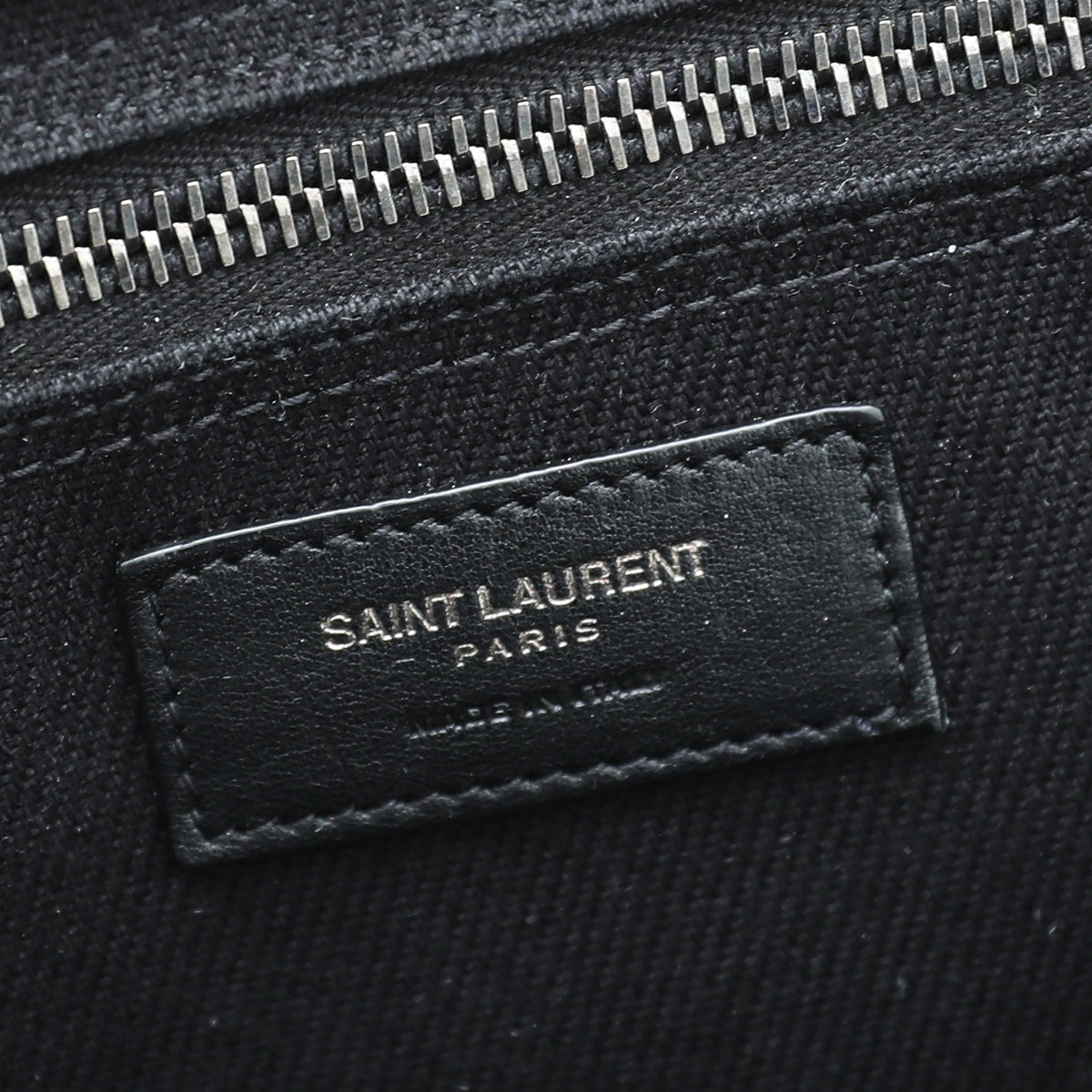 YSL Black Rive Gauche Linen Tote Large Bag