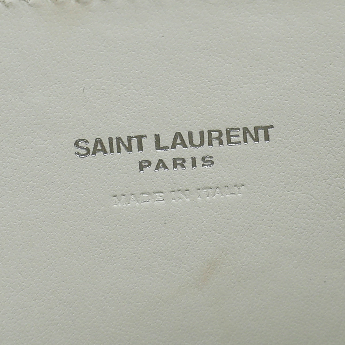 YSL Vintage Blanc Croco Embossed Sac De Jour Nano Bag