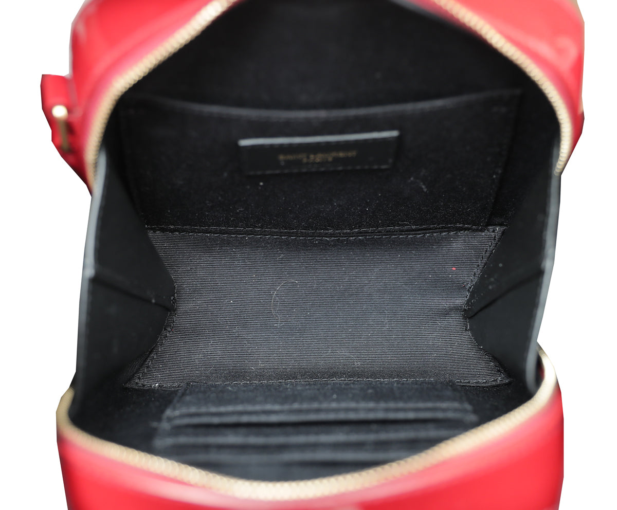 YSL Red Monogram Vicky Camera Bag