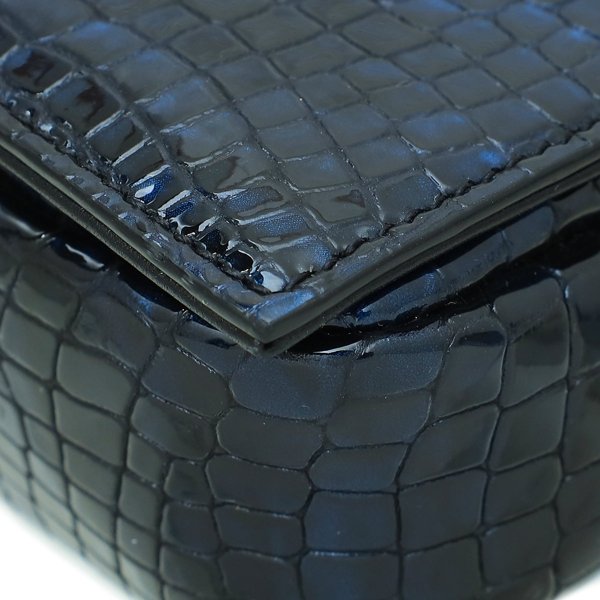 YSL Bicolor Croco Embossed Kate 99 Chain Bag