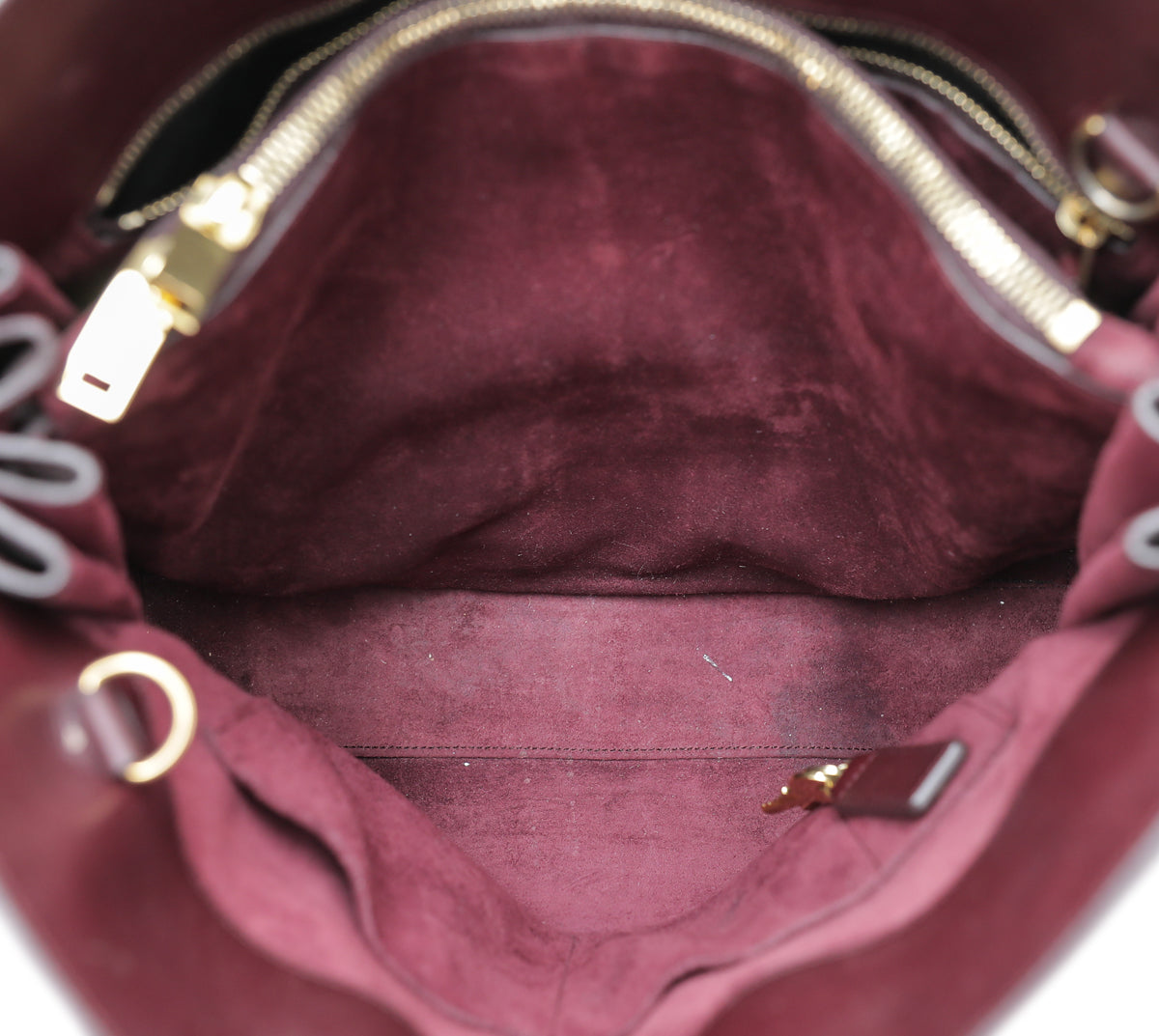 YSL Burgundy Sac De Jour Small Bag