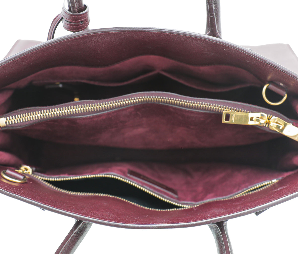 YSL Burgundy Sac De Jour Small Bag