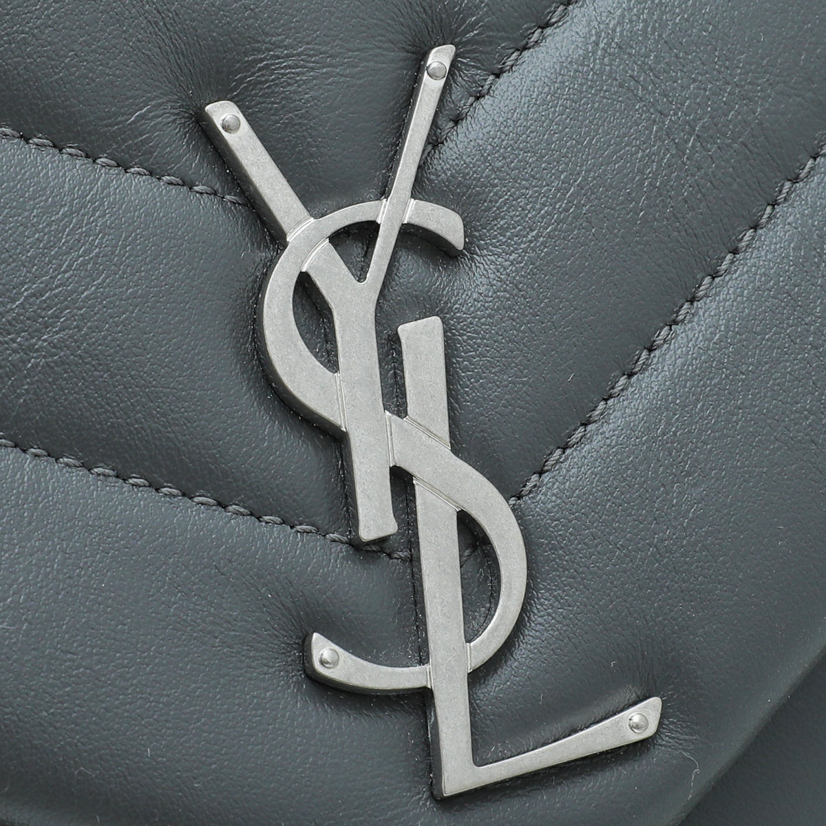 YSL Grey LouLou Medium Satchel Bag