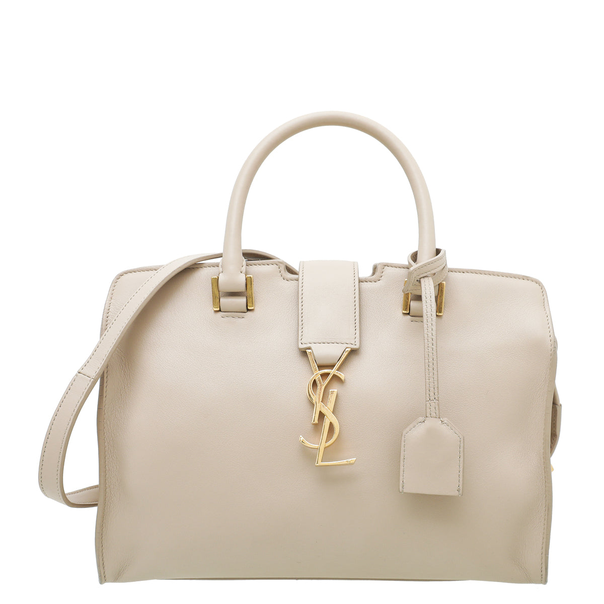 YSL Beige Monogram Cabas Baby Tote Bag