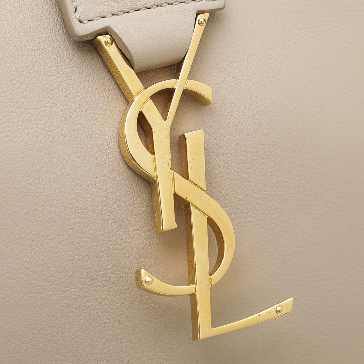 YSL Beige Monogram Cabas Baby Tote Bag