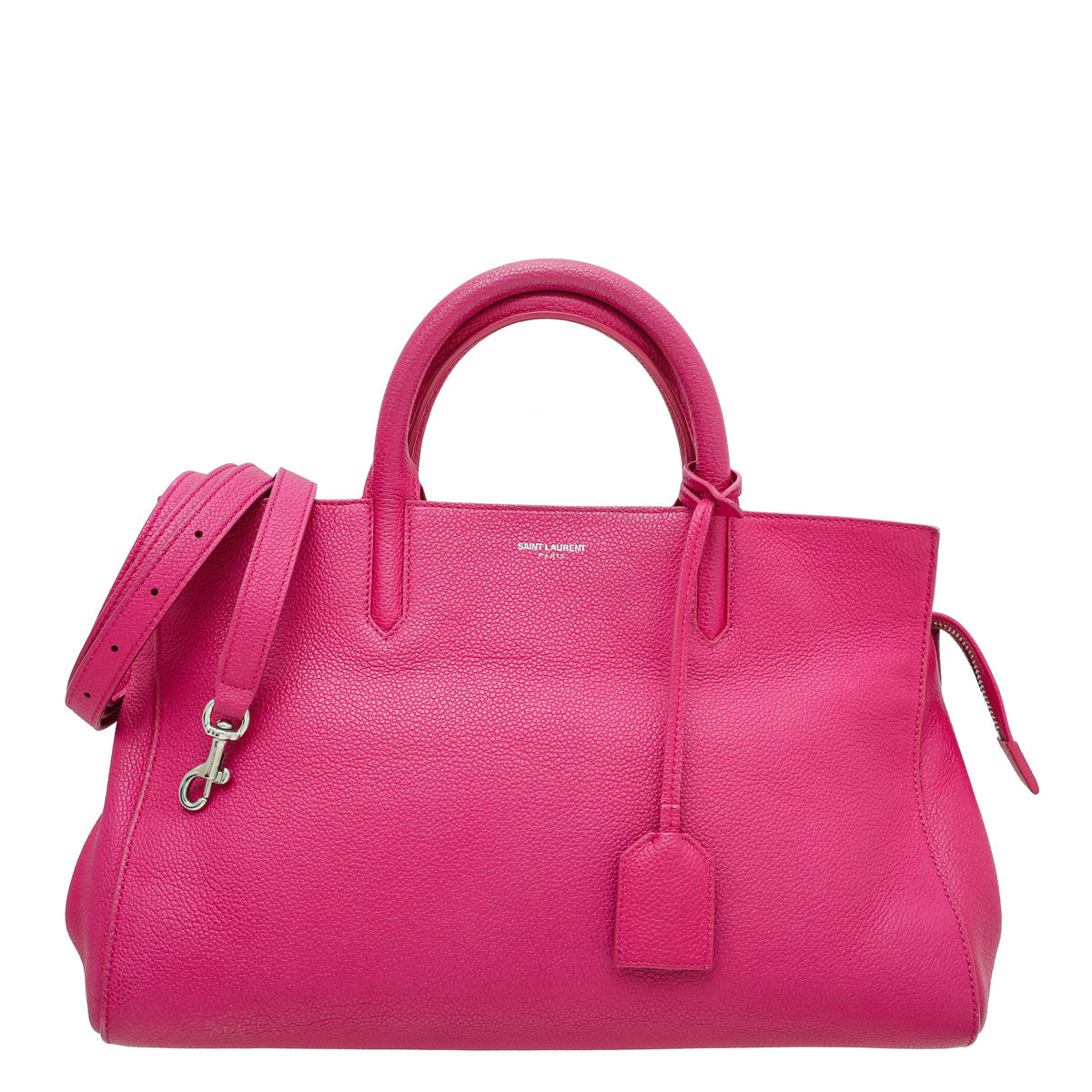 YSL Fuchsia Rive Gauche Cabas Small Tote Bag