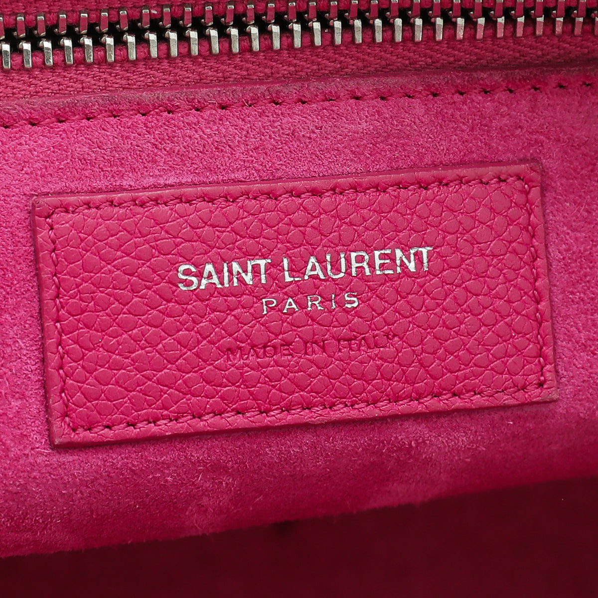 YSL Fuchsia Rive Gauche Cabas Small Tote Bag