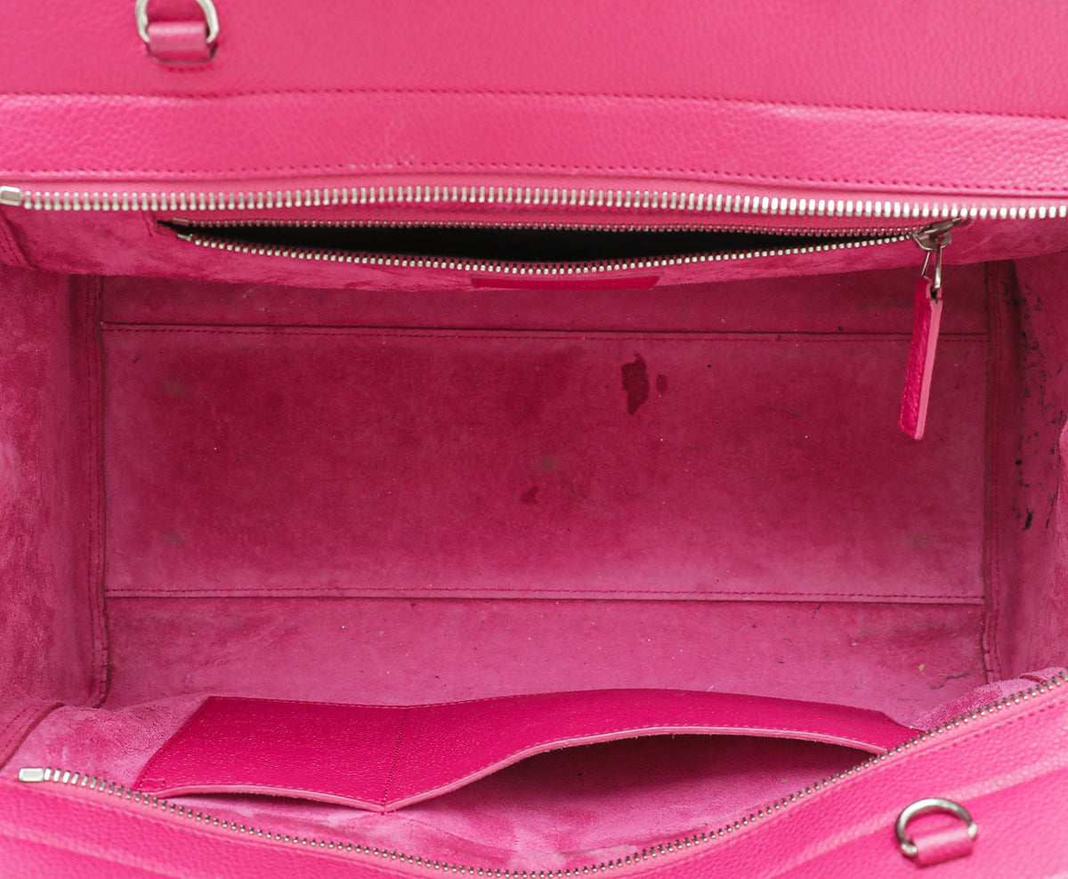 YSL Fuchsia Rive Gauche Cabas Small Tote Bag