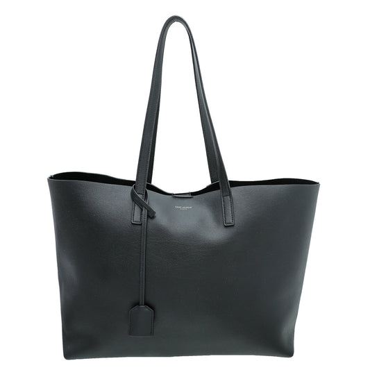 YSL Black E/W Supple Shopping Bag