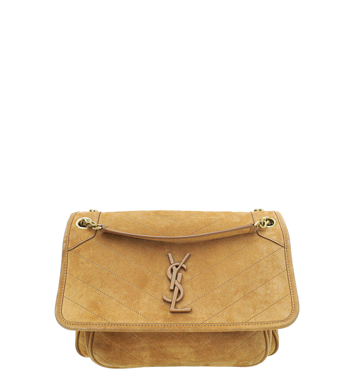 YSL Camel Suede Niki Medium Bag