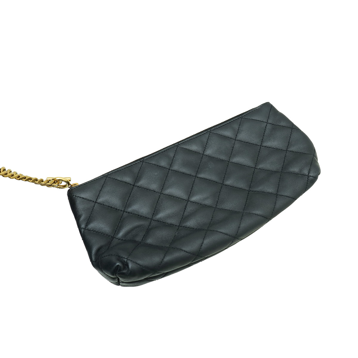 YSL Black Icare Maxi Quilted Shopping Bag