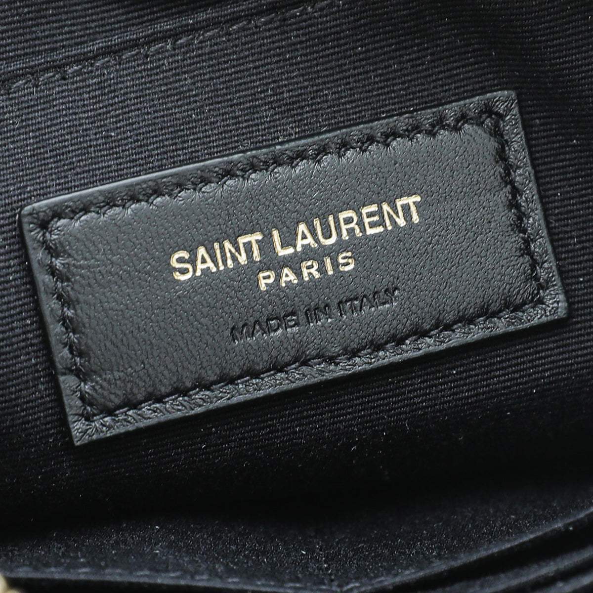 YSL Black Monogram Wristlet Pouch