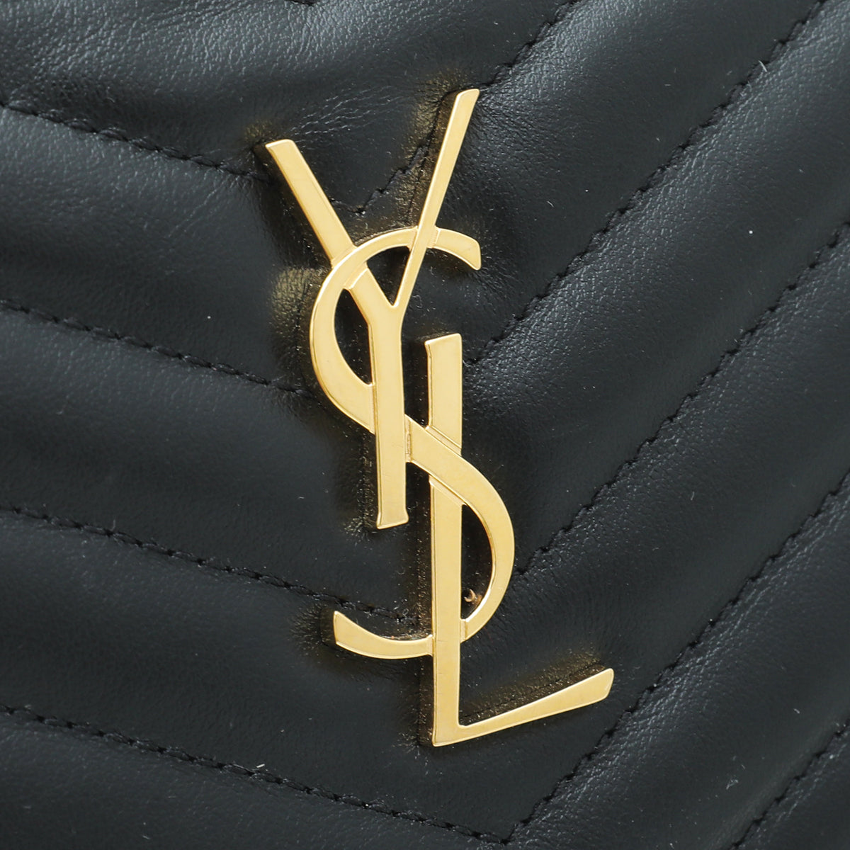 YSL Black Monogram Wristlet Pouch