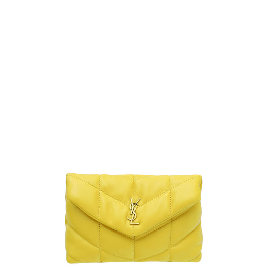 YSL Yellow Puffer Small Pouch