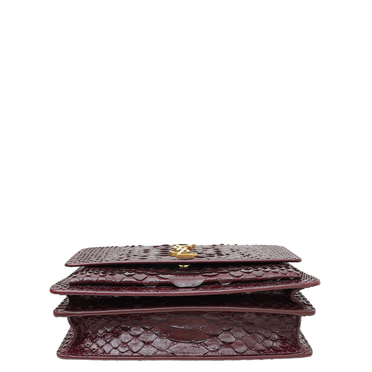 YSL Burgundy Sunset Python Medium Bag