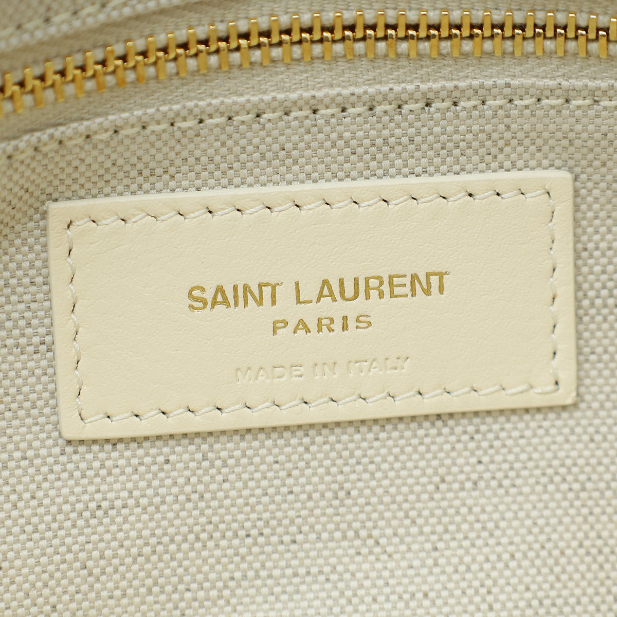 YSL Cream Jamie Medium Terry Chain Flap Bag