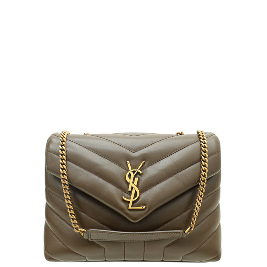 YSL Brown LouLou Small Shoulder Bag