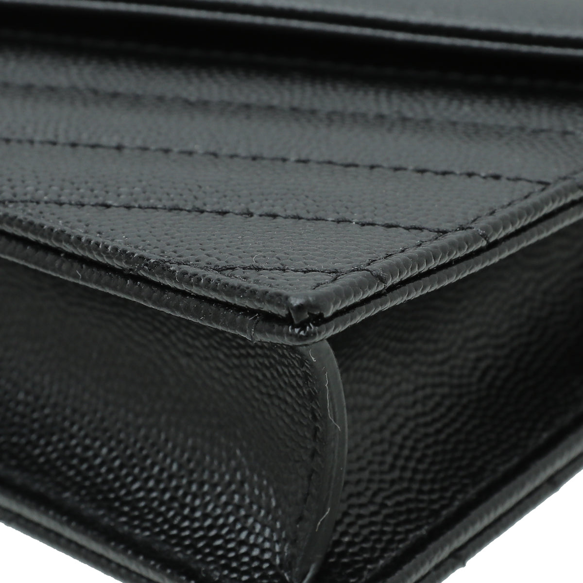 YSL Black Cassandre Envelope Chain Wallet