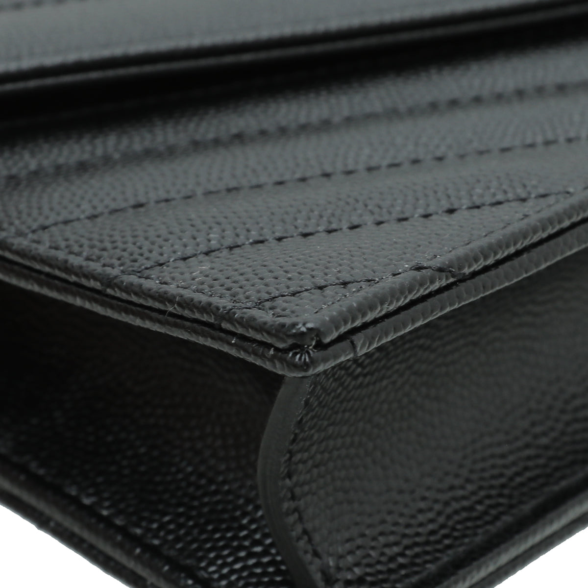 YSL Black Cassandre Envelope Chain Wallet