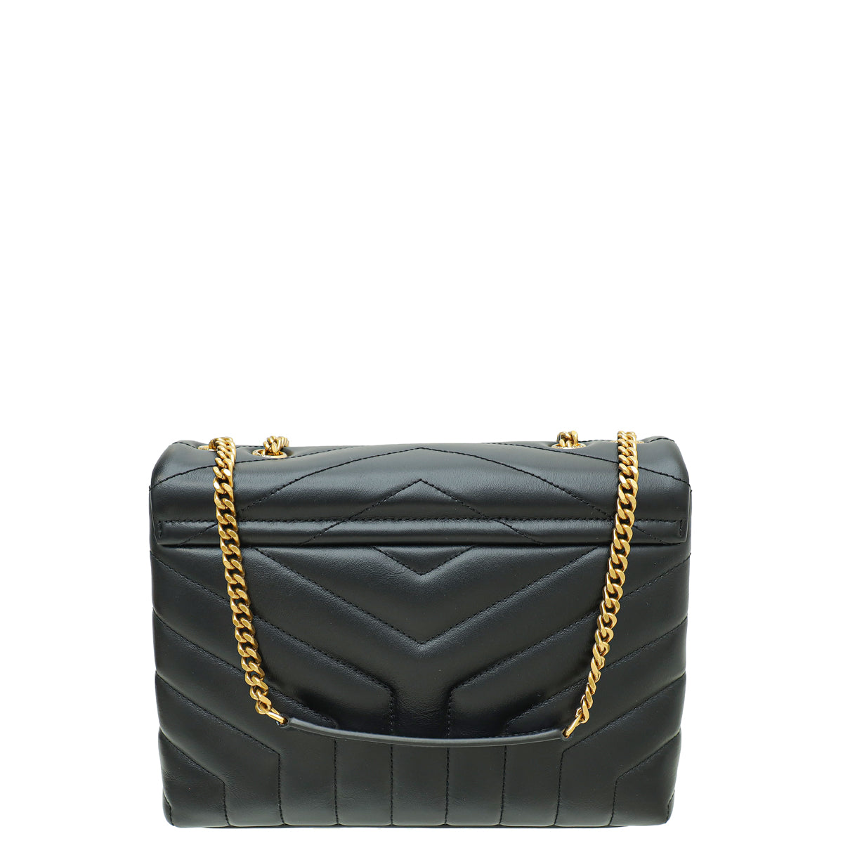 YSL Black Aged LouLou Shoulder Bag