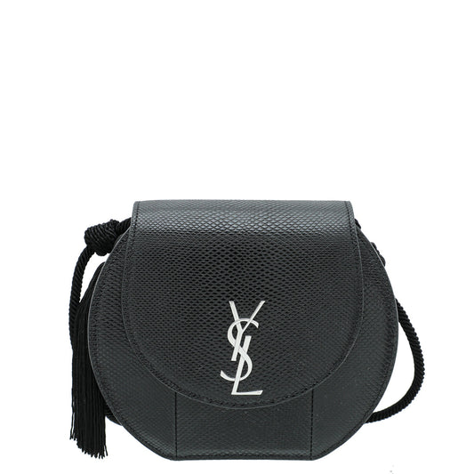 YSL Black Tassel Demi Lune Minaudiere Bag