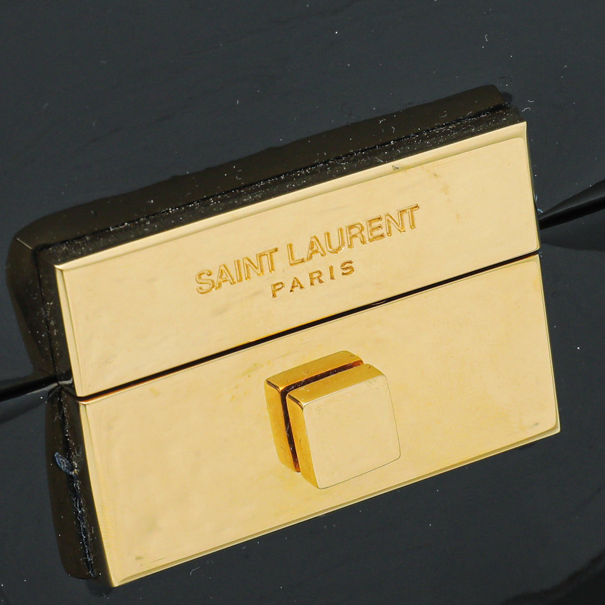 YSL Black Jerry Cube Box Clutch